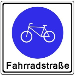 Schild 244.1: Beginn Fahrradstraße
