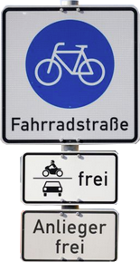 Zusatzschilder Auto Motorrad Anlieger frei